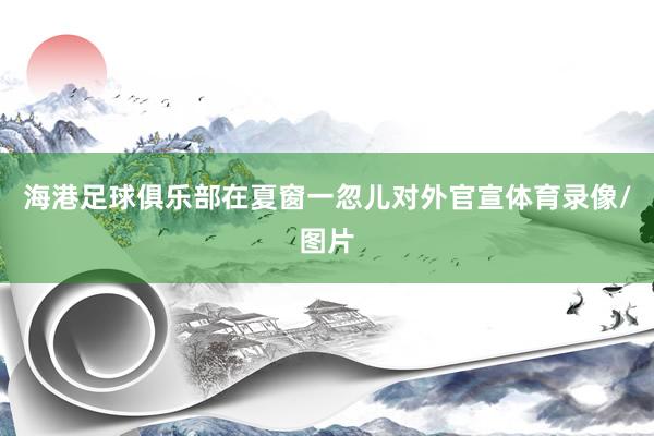 海港足球俱乐部在夏窗一忽儿对外官宣体育录像/图片